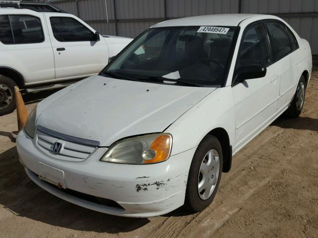 2HGES16562H598801 - 2002 HONDA CIVIC LX WHITE photo 2