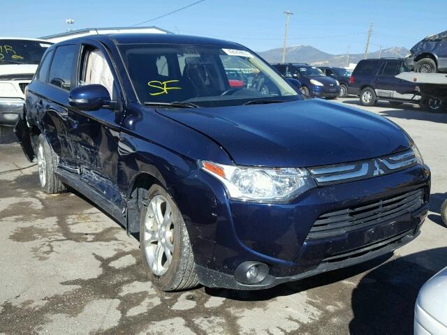 JA4AZ3A39EZ002055 - 2014 MITSUBISHI OUTLANDER BLUE photo 1