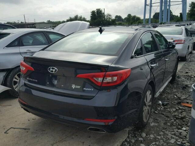 5NPE34AF1FH225319 - 2015 HYUNDAI SONATA SPO BLACK photo 4