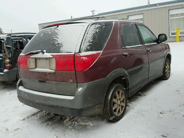 3G5DA03E92S586402 - 2002 BUICK RENDEZVOUS RED photo 4