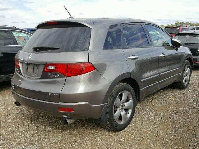 5J8TB18597A020895 - 2007 ACURA RDX GRAY photo 4