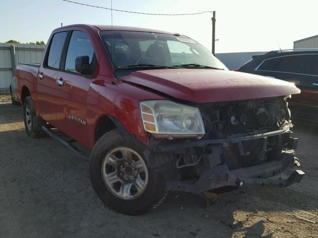 1N6BA07A35N565869 - 2005 NISSAN TITAN XE RED photo 1