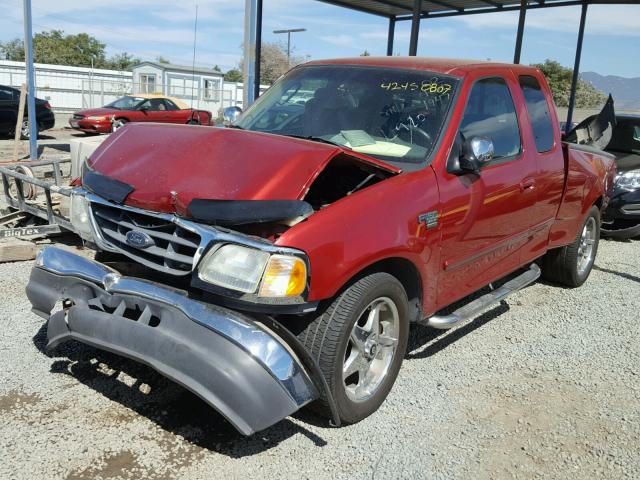 2FTRX17W42CA61947 - 2002 FORD F150 RED photo 2