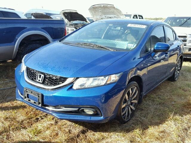 19XFB2F91EE083250 - 2014 HONDA CIVIC BLUE photo 2