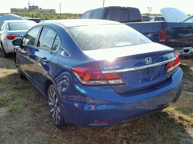 19XFB2F91EE083250 - 2014 HONDA CIVIC BLUE photo 3