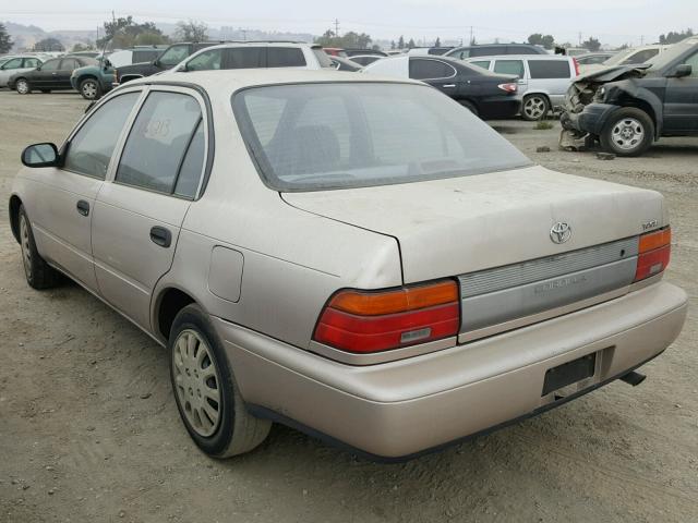 JT2AE04E9P0013313 - 1993 TOYOTA COROLLA BEIGE photo 3