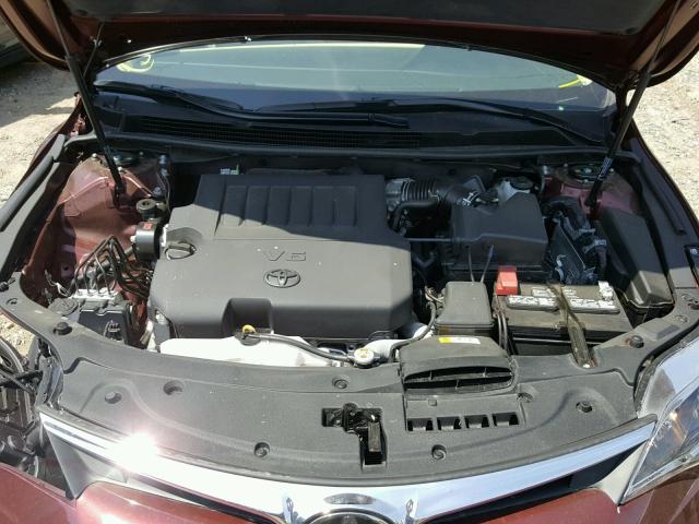4T1BK1EB3HU258337 - 2017 TOYOTA AVALON XLE MAROON photo 7