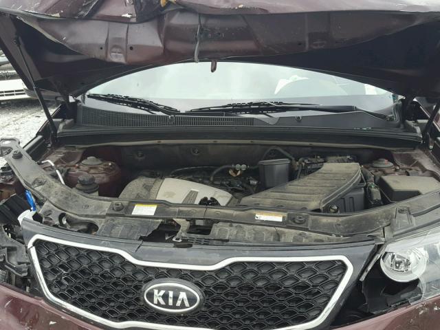 5XYKWDA23CG304615 - 2012 KIA SORENTO SX BURGUNDY photo 7