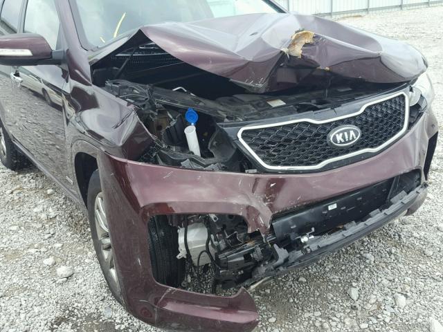 5XYKWDA23CG304615 - 2012 KIA SORENTO SX BURGUNDY photo 9