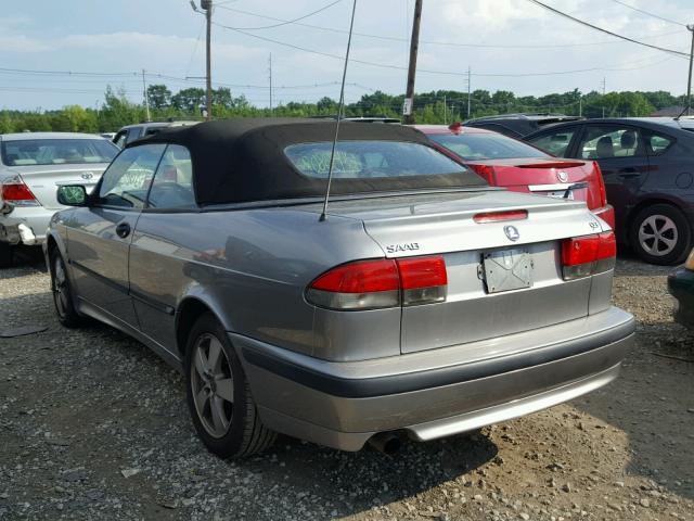 YS3DF78K437000893 - 2003 SAAB 9-3 SE GRAY photo 3