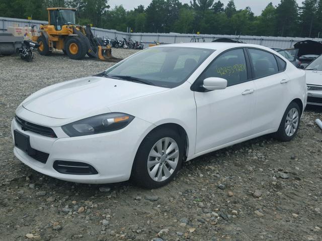 1C3CDFBB0ED669649 - 2014 DODGE DART SXT WHITE photo 2