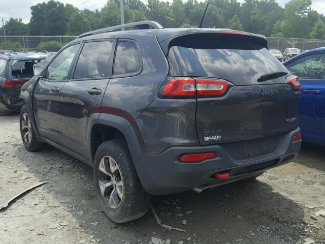 1C4PJMBB6EW281260 - 2014 JEEP CHEROKEE T GRAY photo 3