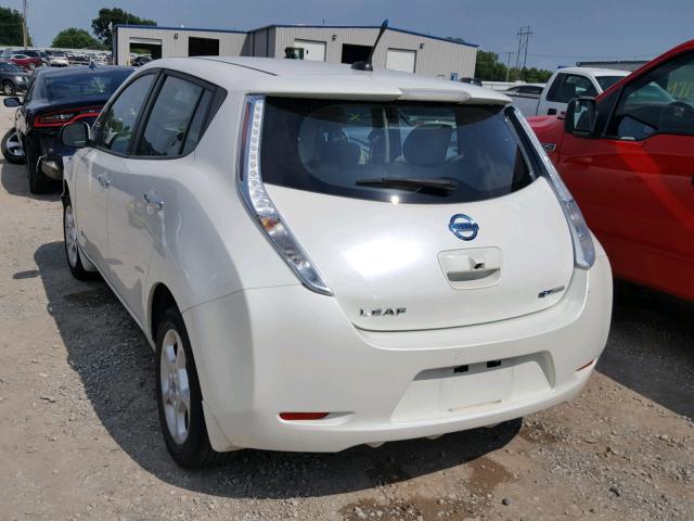 1N4AZ0CP0EC336035 - 2014 NISSAN LEAF S WHITE photo 3