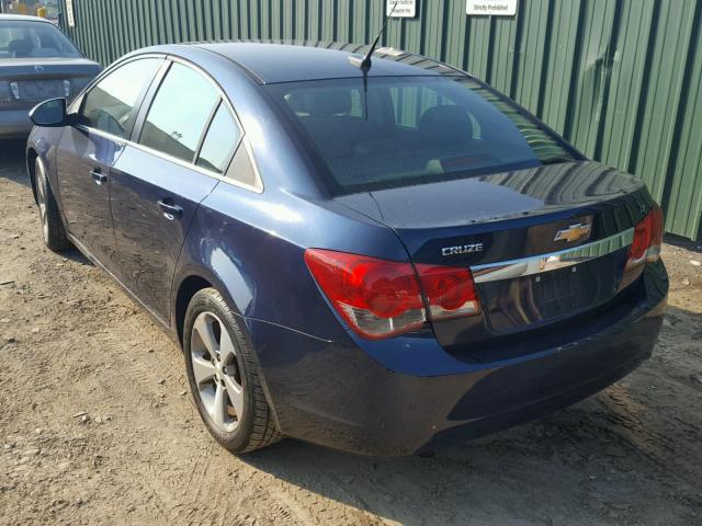 1G1PG5S97B7124613 - 2011 CHEVROLET CRUZE LT BLUE photo 3