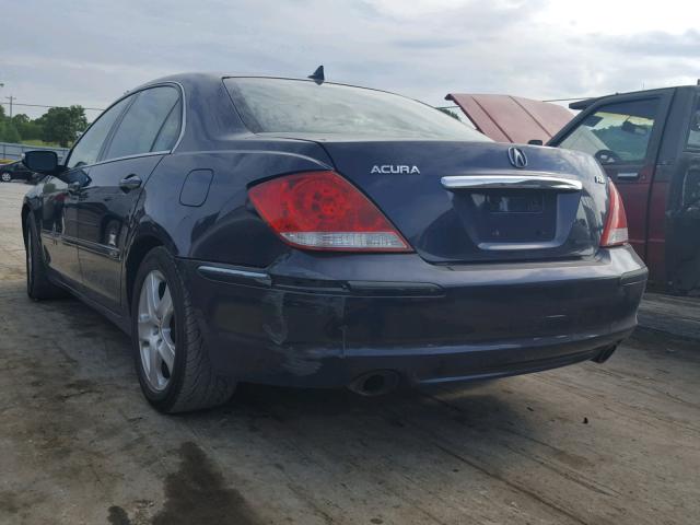 JH4KB165X6C010147 - 2006 ACURA RL BLUE photo 3