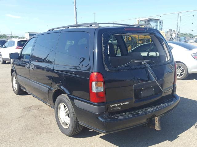 1GNDX03E42D309185 - 2002 CHEVROLET VENTURE BLACK photo 3