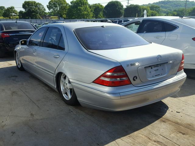 WDBNG75J41A146908 - 2001 MERCEDES-BENZ S 500 SILVER photo 3