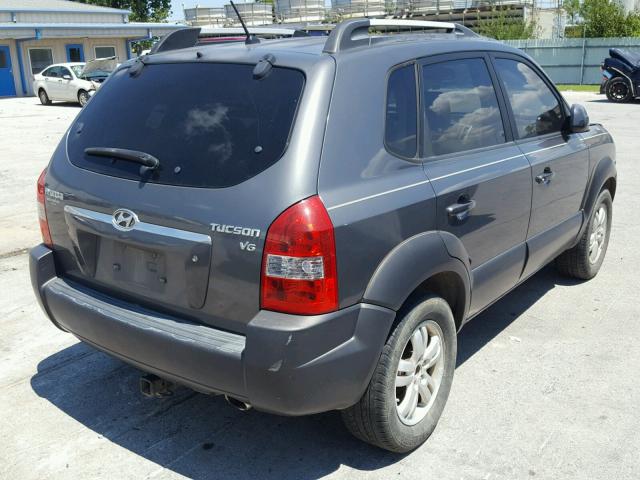 KM8JN12D17U491012 - 2007 HYUNDAI TUCSON SE GRAY photo 4