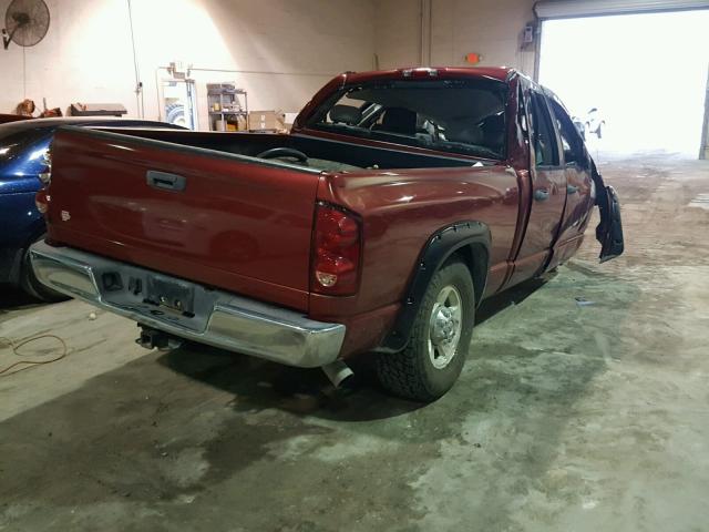 3D7KR28A48G136670 - 2008 DODGE RAM 2500 S MAROON photo 4