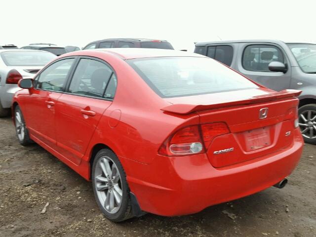 2HGFA555X7H705646 - 2007 HONDA CIVIC SI RED photo 3