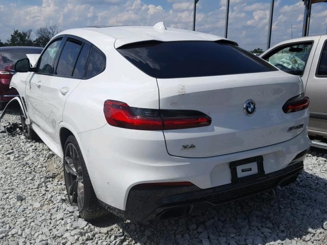 5UXUJ5C52KLA93397 - 2019 BMW X4 M40I WHITE photo 3