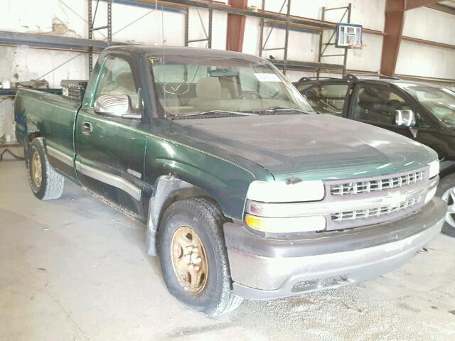 1GCEK14T4YE371140 - 2000 CHEVROLET SILVERADO GREEN photo 1