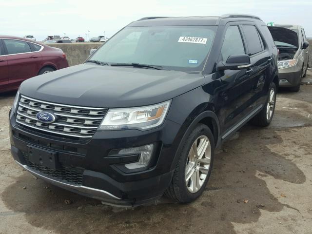 1FM5K7D84HGC20927 - 2017 FORD EXPLORER X BLACK photo 2