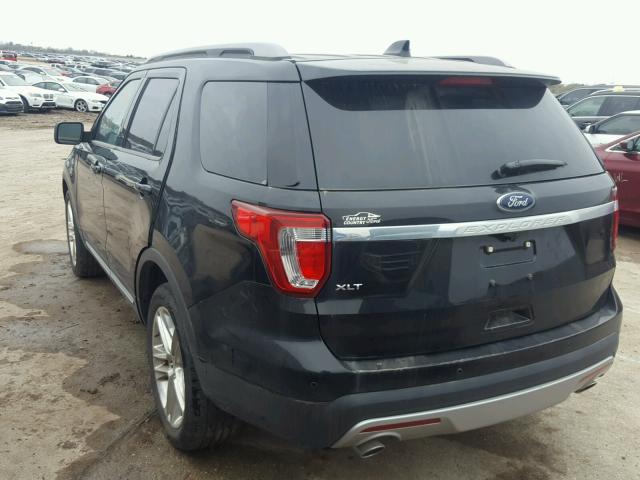 1FM5K7D84HGC20927 - 2017 FORD EXPLORER X BLACK photo 3