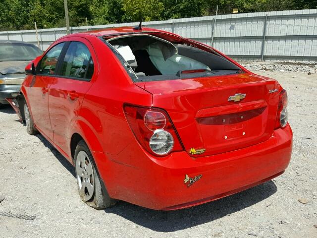 1G1JA5SH5E4166833 - 2014 CHEVROLET SONIC LS 红色 照片 3
