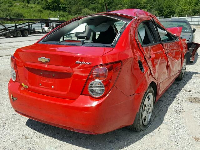 1G1JA5SH5E4166833 - 2014 CHEVROLET SONIC LS 红色 照片 4