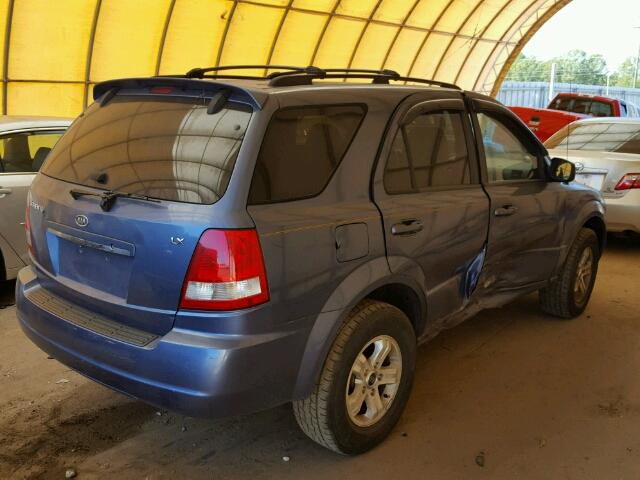 KNDJD733X55380031 - 2005 KIA SORENTO BLUE photo 4