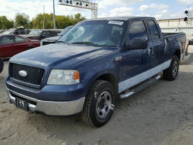 1FTRX14W76NA91819 - 2006 FORD F150 BLUE photo 2