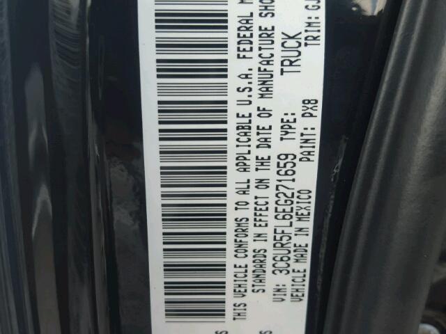 3C6UR5FL6EG271659 - 2014 RAM 2500 LARAM BLACK photo 10