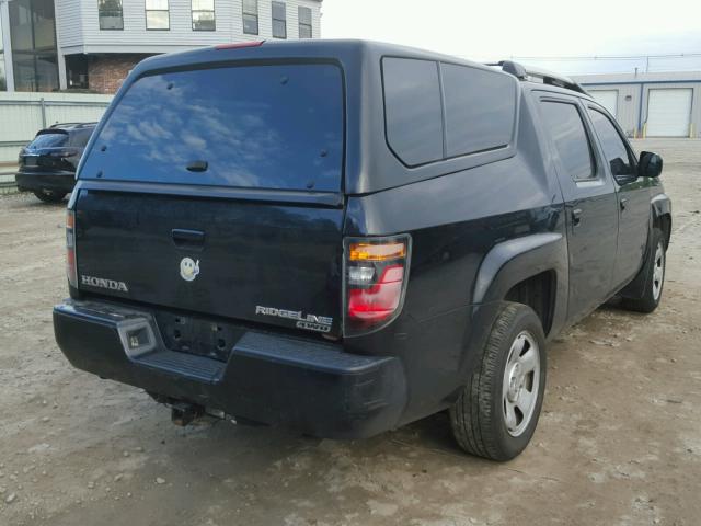 2HJYK16526H508654 - 2006 HONDA RIDGELINE BLACK photo 4