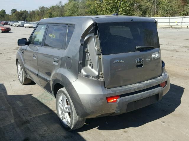 KNDJT2A20A7169936 - 2010 KIA SOUL + GRAY photo 3