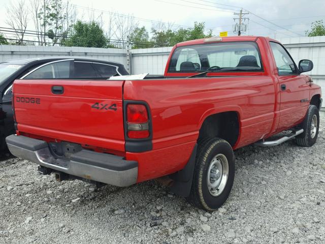 1B7HF16Z41S126848 - 2001 DODGE RAM 1500 RED photo 4