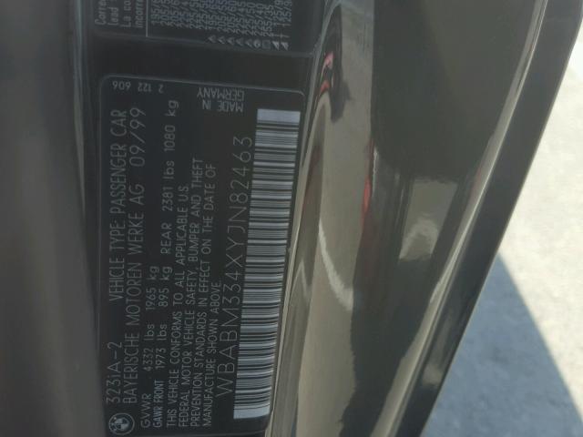 WBABM334XYJN82463 - 2000 BMW 323 CI BLACK photo 10
