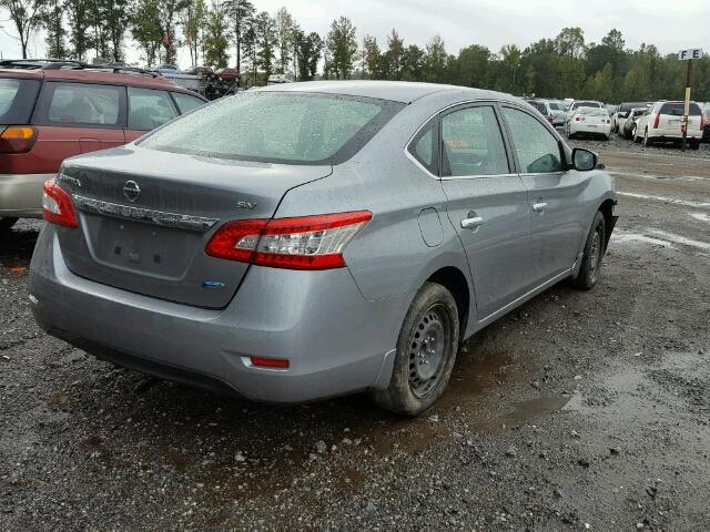 3N1AB7AP7EL626158 - 2014 NISSAN SENTRA S GRAY photo 4