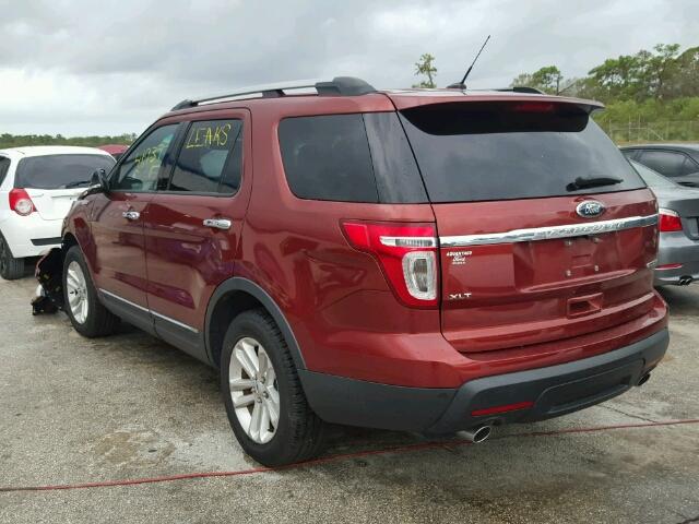 1FM5K7D81EGB40559 - 2014 FORD EXPLORER X ORANGE photo 3