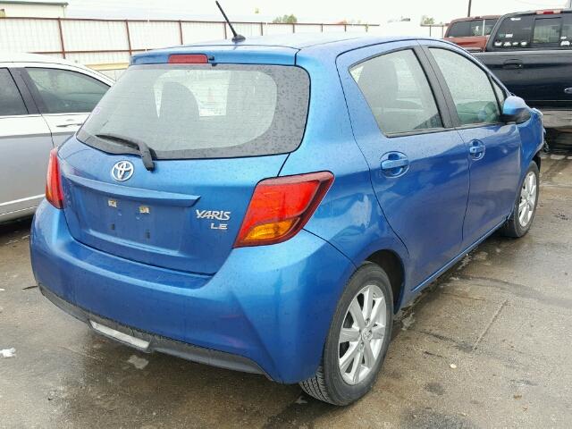 VNKKTUD31FA021221 - 2015 TOYOTA YARIS BLUE photo 4