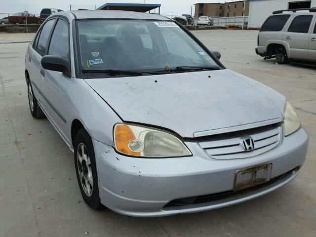 1HGES16251L056614 - 2001 HONDA CIVIC DX SILVER photo 1