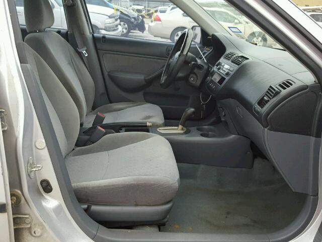 1HGES16251L056614 - 2001 HONDA CIVIC DX SILVER photo 5