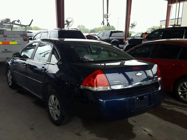 2G1WB58K381309817 - 2008 CHEVROLET IMPALA LS BLUE photo 3