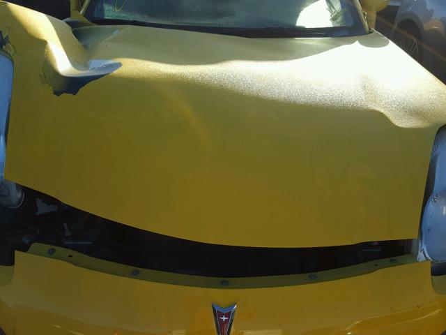 1G2MB35B77Y113564 - 2007 PONTIAC SOLSTICE YELLOW photo 7