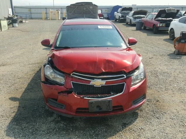 1G1PG5S91B7162273 - 2011 CHEVROLET CRUZE LT RED photo 9