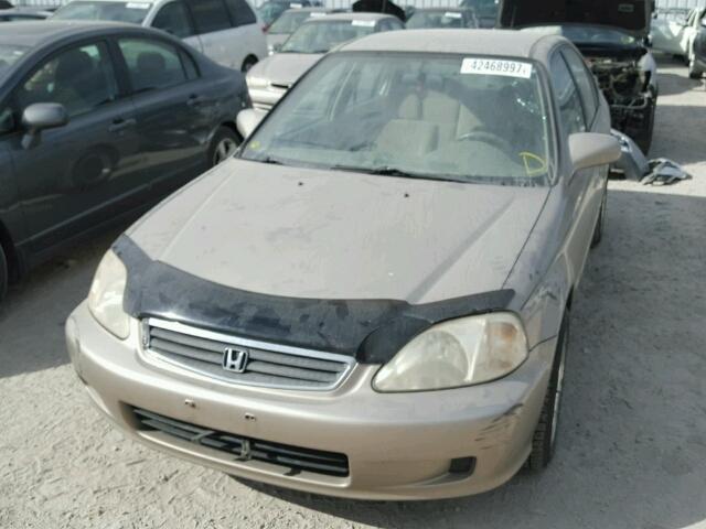 2HGEJ6686YH923174 - 2000 HONDA CIVIC EX BEIGE photo 2