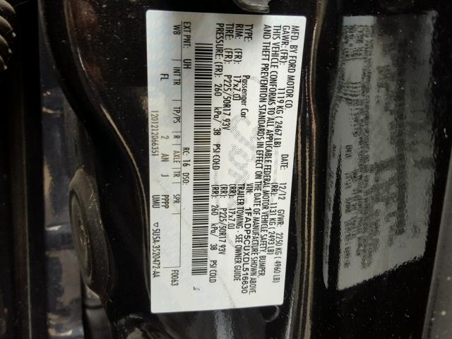 1FADP5CUXDL516630 - 2013 FORD C-MAX PREM BLACK photo 10