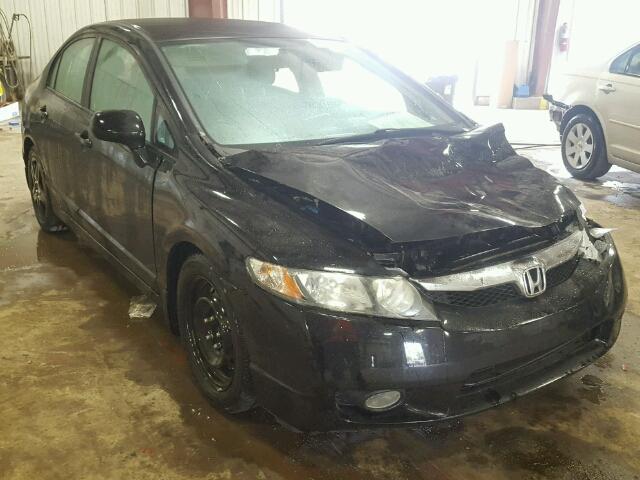 2HGFA1F55AH325564 - 2010 HONDA CIVIC LX BLACK photo 1