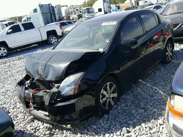 3N1AB6AP9CL705080 - 2012 NISSAN SENTRA BLACK photo 2