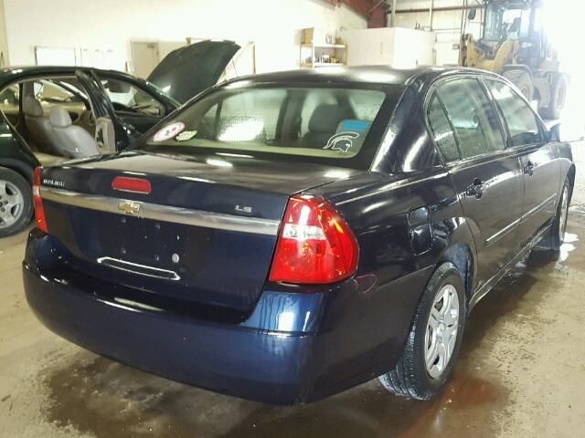 1G1ZS51FX6F244755 - 2006 CHEVROLET MALIBU LS BLUE photo 4